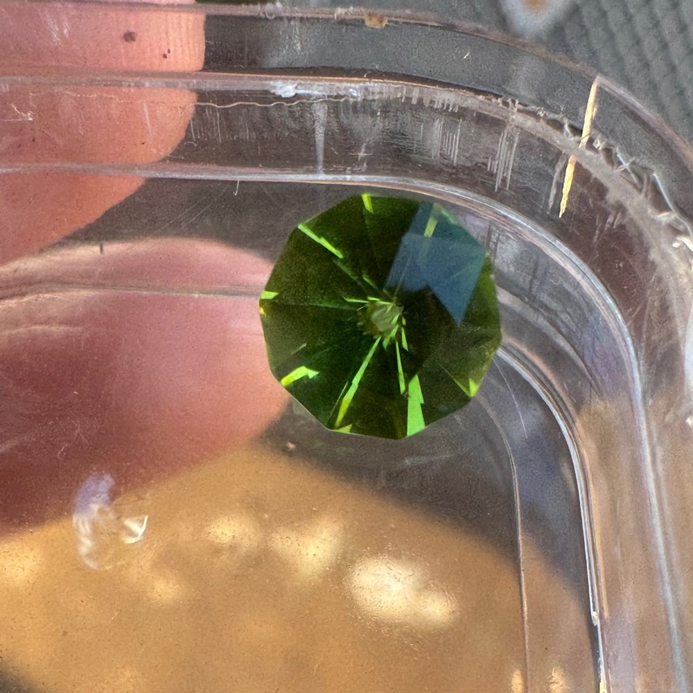 Rare custom cut genuine 2.00CTW peridot -my fav gem i have posted!!